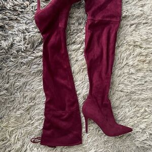 ALDO Burgundy Over-the-Knee Boots